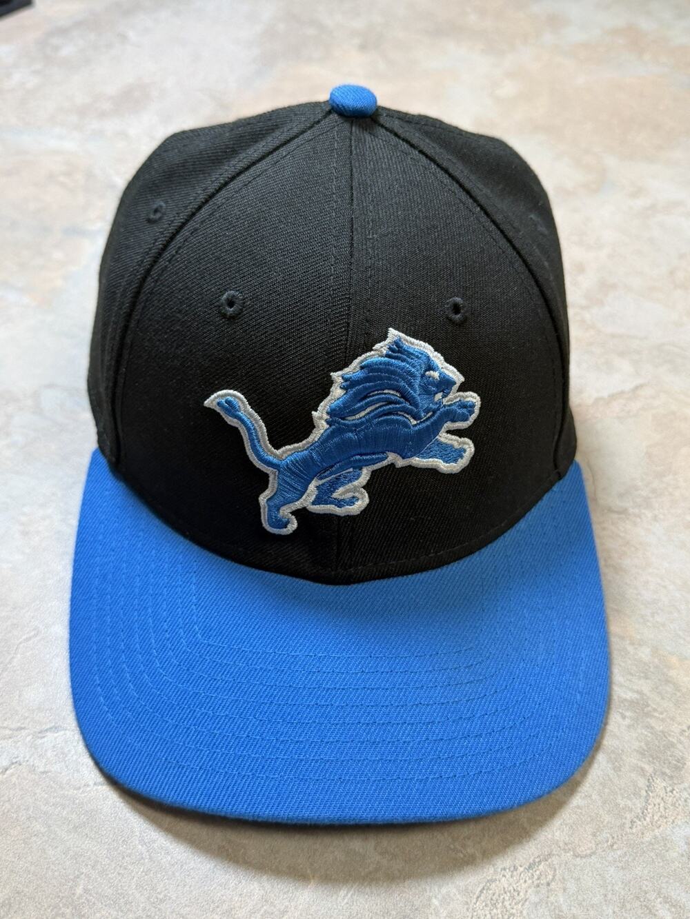 Detroit Lions New Era Hat OSFA 9Forty Black Blue